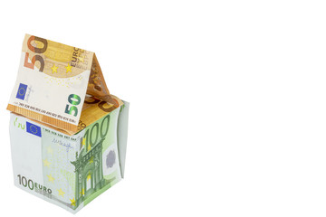 Haus aus Euro-Banknoten