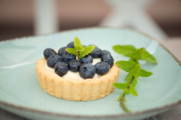 Blaubeeren tarte, Homemade, Minze, 