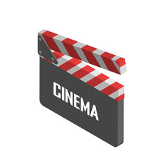Naklejka premium Vector illustration of film tool Clapperboard of isometric style