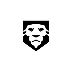 Creative Abstract Lion Logo Design Illustration