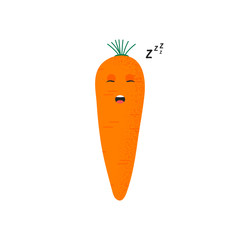 Isolated carrot cute smile characte