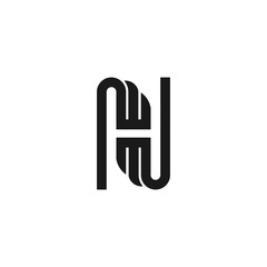 lines that make up the letter h logo design template vector