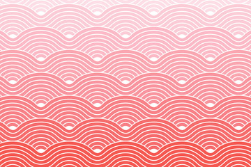 Curve Waves Geometric Pattern background, Vector illustration Burnt Sienna Orange Gradient.