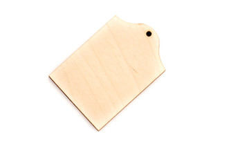 clean wood badge isolated on white background
