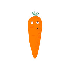 Isolated carrot cute smile characte