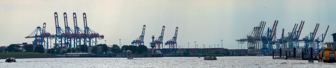 Obraz premium Hamburg Hafen Panorama