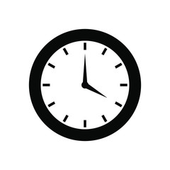 Vector clock with simple but unique design. Good for icon, logo and wallpers. Flat style for remind to wake up.