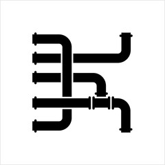 Pipe Icon, Pipe Fitting Icon, Water, Gas, Oil Pipeline, Plumbing Work
