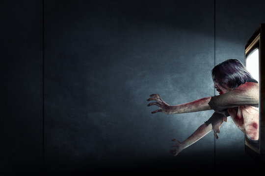 Scary zombies come from inside television
