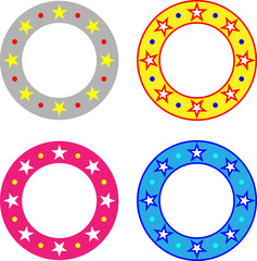 Naklejka premium Stars In Circle