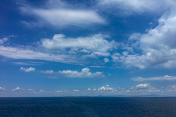 Peaceful blue sky and white clouds