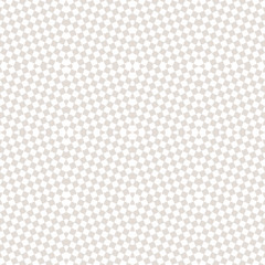 Subtle vector checkered seamless pattern. White and beige squares ornament