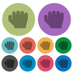 Right handed grab gesture color darker flat icons