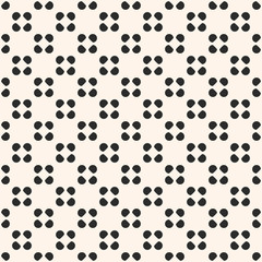 Vector seamless pattern, polka dot texture, small circles, spots, floral shapes