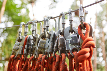 Ropes and snap hooks for safety