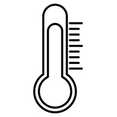 Thermometer line icon, logo isolated on white background