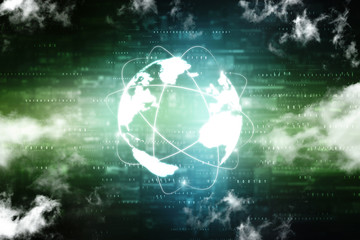 2d illustration world map abstract background