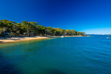 Fototapeta na wymiar Sunny day on Coochiemudlo Island, Brisbane, Queensland, Australia