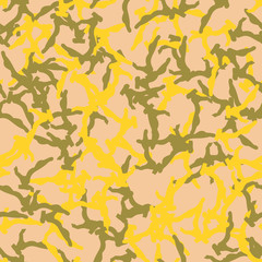 UFO camouflage of various shades of green, yellow and beige colors