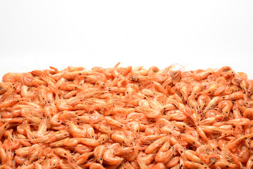 Tasty fresh shrimps as background.