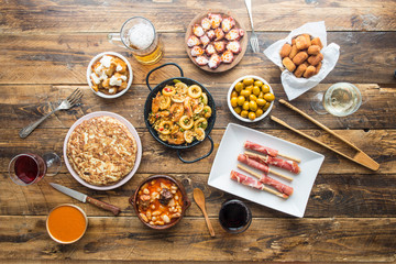 Typical spanish food and drink