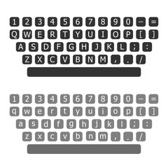 Vector illustration of qwerty keyboard - obrazy, fototapety, plakaty
