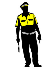 People of special police force on white background