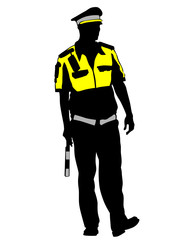 People of special police force on white background