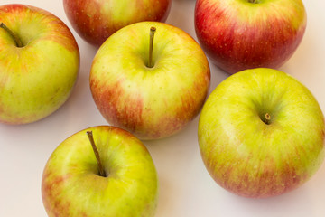 Ripe red apples. Close up.