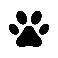 Paw icon vector isolated on the white background