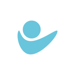 People icon logo design isolated on the white background
