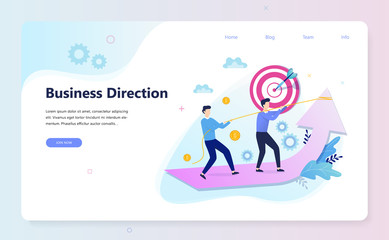 Business direction web banner concept. Idea of leadership