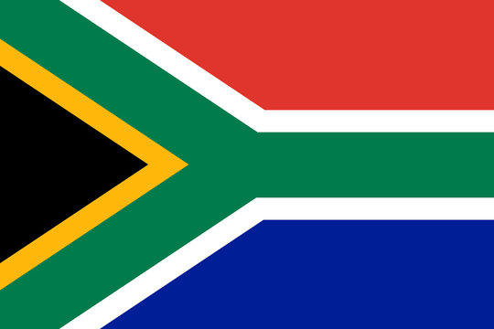 South African  vector flag. The flag of South Africa Republic. Pretoria