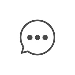 Speech bubble icon chat isolated on the white background