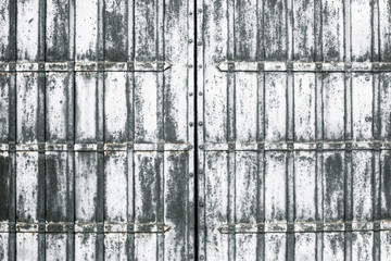 Grunge metal castle door background.