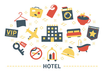 Fototapeta premium Hotel concept. Idea of vacation and travel. Hotel industry