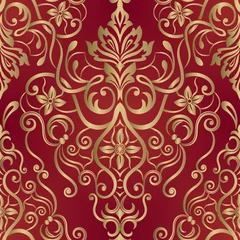 Wall murals Bordeaux Seamless oriental pattern. Classic vintage background.