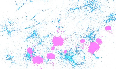 Gouache dots or stars and stains on a white background. Two-color divorces.