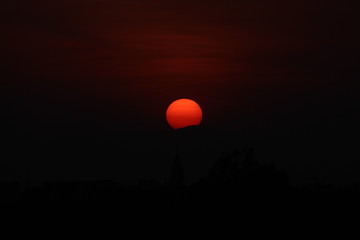  a sunset picture in INDIA RAJASRHAN 