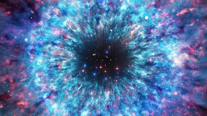 Helix nebula in outer space.Star of the Eye Nebula.God's eye.