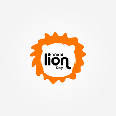 World Lion Day Vector Design Template For Animal Care