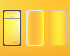 Mesh, yellow colored phone backgrounds kit.