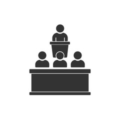 Audience with people, the theme of education and study, students and teacher, vector