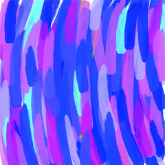 Acrylic paint strokes vector graphics. multi-colored stripes. blue, purple. color abstract background