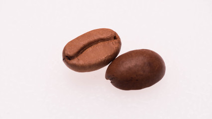 macro photo of two coffee beans