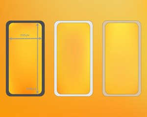 Mesh, yellow colored phone backgrounds kit.