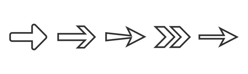 Fototapeta premium Arrow icon set. Vector illustration, flat design.