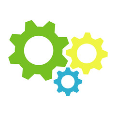 Gears icon isolated on the white background for different needs