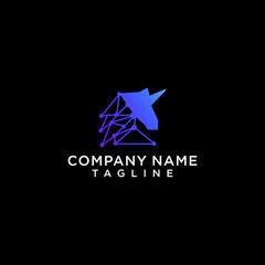 unicorn logo vector graphics illustration technology