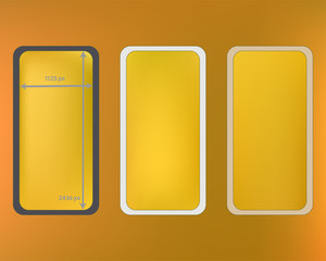 Mesh, gold colored phone backgrounds kit.